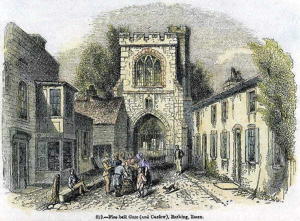 Fire-bell Gate (and curfew), Barking, Essex, 1845