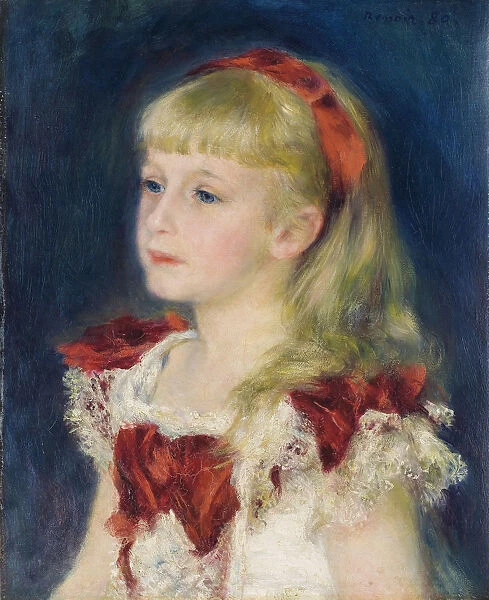 Mademoiselle Grimprel au ruban rouge, 1880. Artist: Renoir, Pierre Auguste (1841-1919)