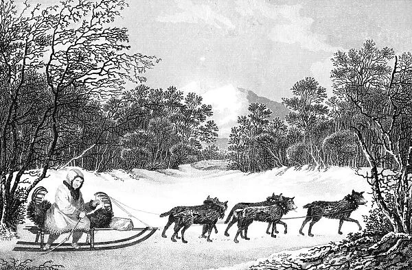 The Manner of Travelling in Winter in Kamtschatka, 19th century. Artist: Sparrow