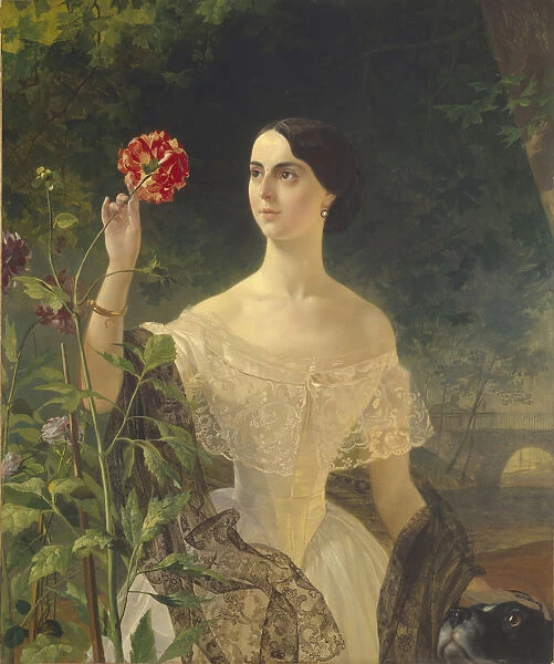 Portrait of Countess Sophia Bobrinskaya, nee Samoylova (1797-1866), 1849. Artist: Briullov, Karl Pavlovich (1799-1852)