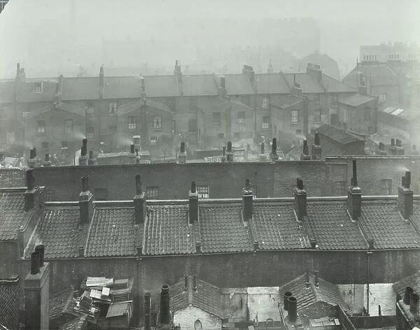 View across roof tops, Bethnal Green, London, 1923