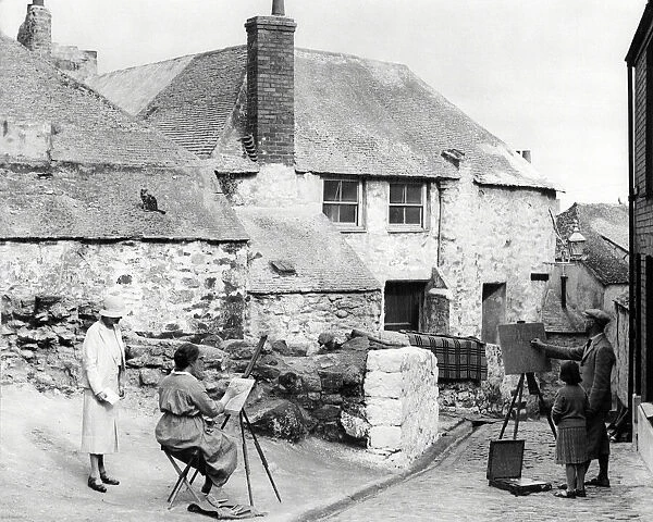 Artists at work in St Ives, Cornwall 1930s