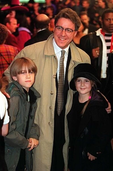 Griff Rhys Jones Actor Comedian with his two children