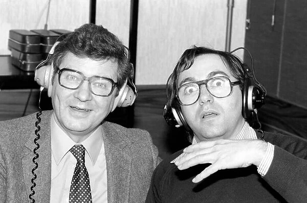 Richard Baker (Left) with London Cabbie 'Mastermind'Fred Housego