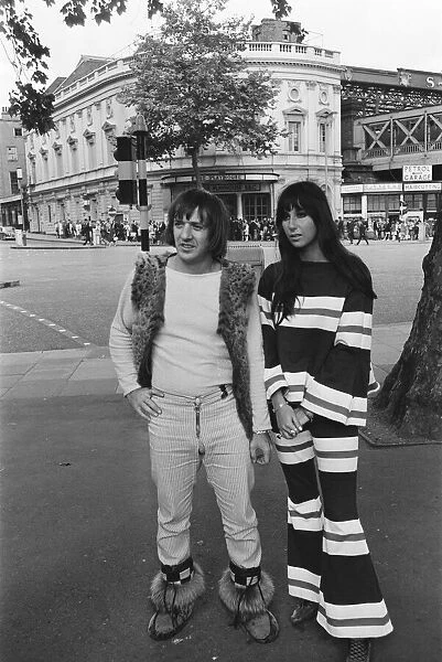 Sonny Bono & Cher, American music duo, who currently have a number one single in the US