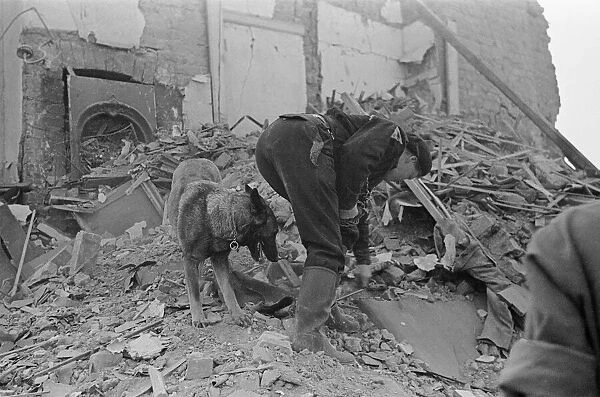 V2 Rocket damage at Leytonstone. 3rd November 1944
