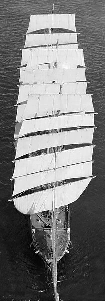The windjammer Olive Bank seen here in the English Channel. Circa 1935