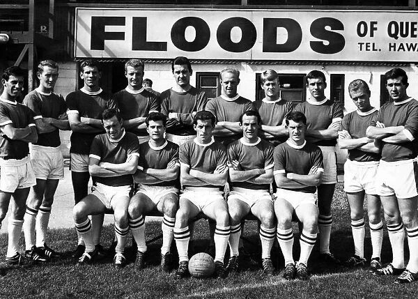 Wrexham A. F. C standing L-R, Clive Colbridge, Tecwyn Jones, Akan Fox, Terry Morrall