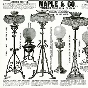 Advert for Maple & Co. lamps 1893
