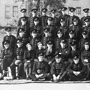 Auxiliary firefighters group photograph, WW2