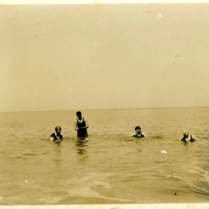 Bathing in the Sea, Barmouth, Cardiganshire
