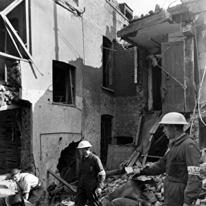 Blitz in London -- off Whitechapel Road, WW2