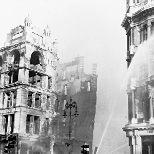 Blitz in London -- Oxford Street after an air raid, WW2