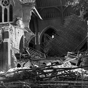 Blitz in London -- St Cyprians Church, Brockley, WW2