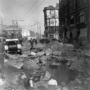 Blitz in London -- Tottenham Court Road, WW2