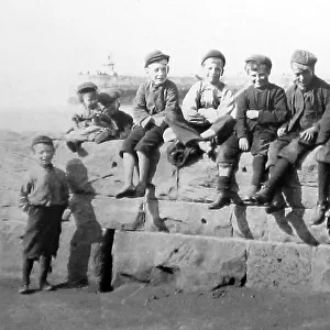 Boys at Whitehaven harbour