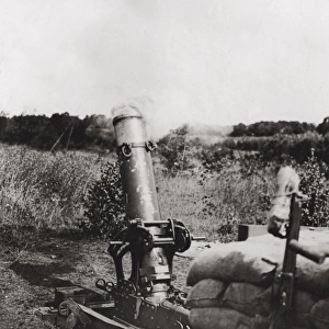 British heavy trench mortar, Western Front, WW1