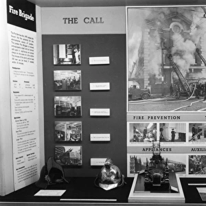 Display of exhibits about the London Fire Brigade