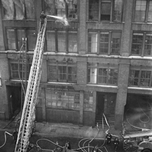 Fire at GPO Stores, Tabernacle Street, London