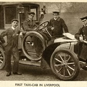 First motorised taxi cab in Liverpool 1906