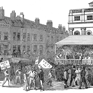 The Hustings at Southwark Town Hall, London, 1852