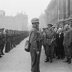 Inspection of Home Guard, County Hall, London, WW2