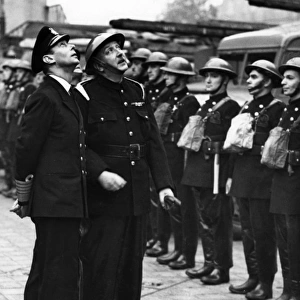 King George VI visiting LFB Headquarters, Lambeth, WW2