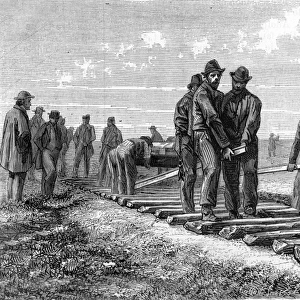 Laying pacific railroad