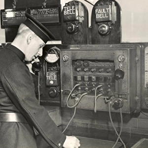 London Fire Brigade telephone switchboard operator