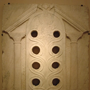 Marble window dating from the second half of the 17th centur