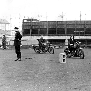 NFS firewomen in dispatch rider training, WW2