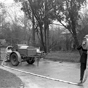 NFS training / instructional photo, use of hose, WW2