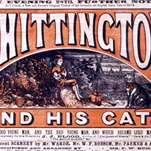 Pantomime playbill design, Dick Whittington and His Cat