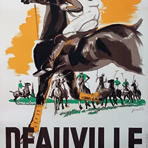 Poster, Polo season at Deauville, France