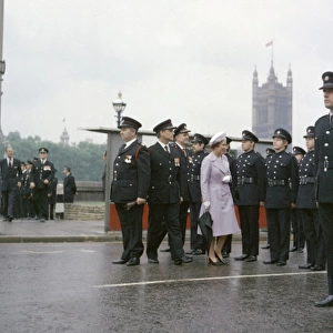 Queen Elizabeth II and Prince Philip visiting Lambeth HQ