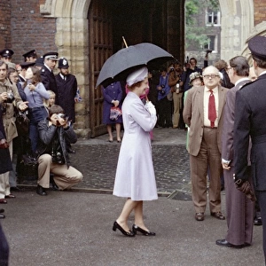 Queen Elizabeth II visiting the London Fire Brigade