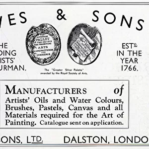 Reeves and Sons Ltd Advertisement