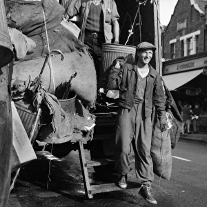 Refuse collectors at work on a Balham street, SW London