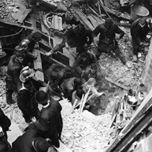 Rescue following bombing, WW2