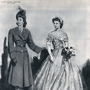 Royal Wedding 1947. Bridesmaid and Going-Away outfit