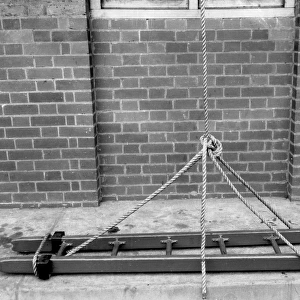 Scaling ladder rescue drill demonstration, WW2