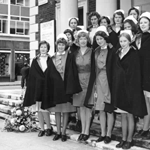 Semi-formal group of 14 nurses, London