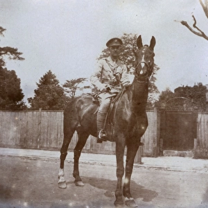 Soldier of the Royal Fusiliers on horseback, WW1