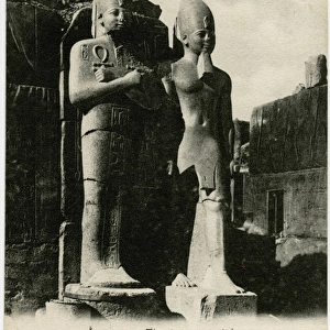 Two Statues - Precinct of Mut, Karnak Temples, Luxor, Egypt