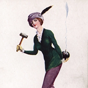 Suffragette Smoking Bomb Hammer