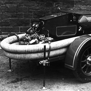 Trailer water pump at Dulwich Fire Station, WW2
