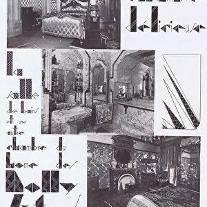 Three views of rooms in Jenny Dollys house in Paris, 1927 Date: 1927