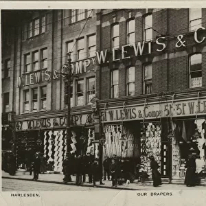 W Lewis & Co - Drapers Shop, High Street, Harlesden, Brent, London, England
