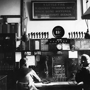 The watchroom of Southwark Fire Station, London
