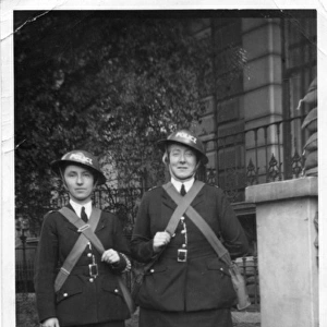 Two women police officers in London, WW2